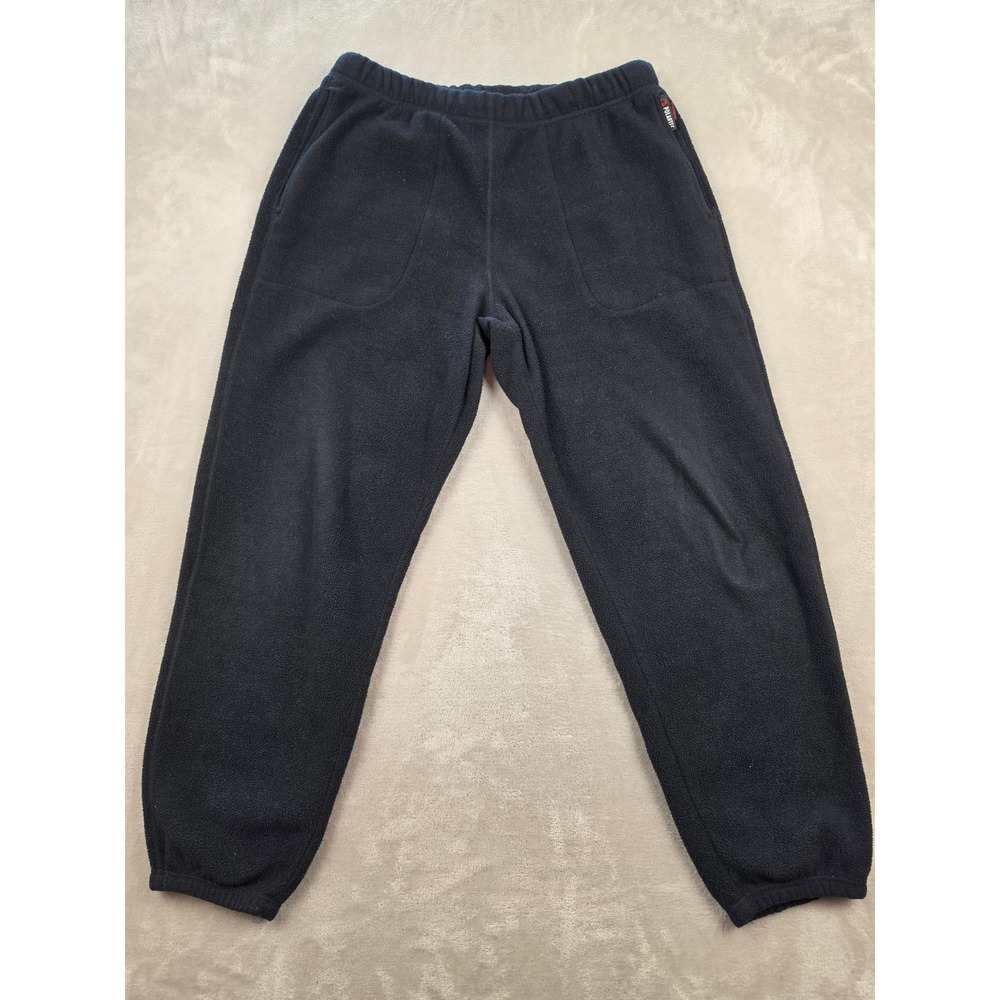 Vintage Woolrich Fleece Pants Mens L Black Polartec Outdoor Sweatpants USA Made